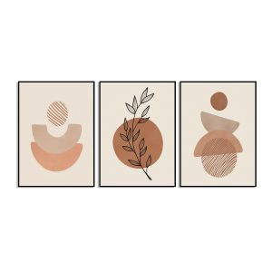 Abstract Geometric Art Poster Set of 3