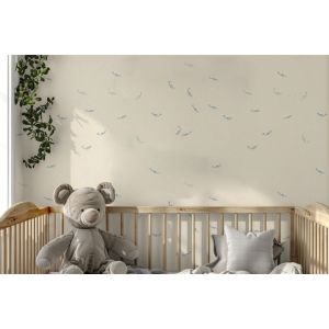 Blue Whale Pattern Wall Paper